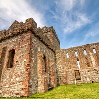 Buy canvas prints of Peel Castle ruins St Germans' Cathedral Isle of Man 3 by Helkoryo Photography