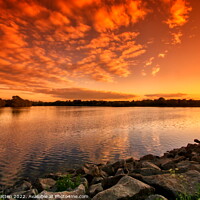 Buy canvas prints of Serenity at Daventry Reservoir by Helkoryo Photography