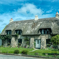 Buy canvas prints of Dorset Chocolate Box Cottage by Helkoryo Photography