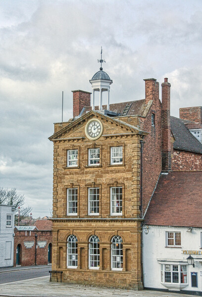 Historical Charm: Daventry's Moot Hall Picture Board by Helkoryo Photography