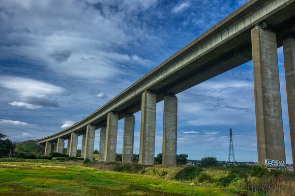 The Orwell Bridge 2 Picture Board by Helkoryo Photography