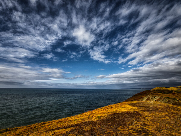Mwnt landscape 1 Picture Board by Helkoryo Photography