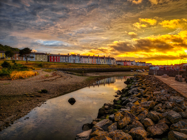 Aberaeron low tide Picture Board by Helkoryo Photography