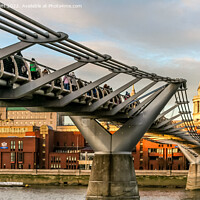 Buy canvas prints of Millennium Bridge by Janie Pratt