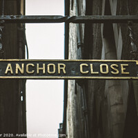 Buy canvas prints of Anchor Close sign by Lauchlan Hunter