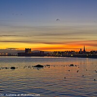 Buy canvas prints of Sunset, Carrickfergus. by Cecil Owens