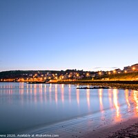 Buy canvas prints of Whitehead promenade at night by Cecil Owens