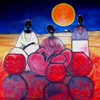 Buy canvas prints of 'African sun' Prints from my original painting. by Peter Bolton