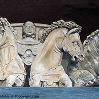 Buy canvas prints of Painting of Florentine horses by Peter Bolton.  by Peter Bolton