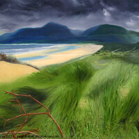 Buy canvas prints of N.Ireland coast. Painting in oils by Peter Bolton 2005. by Peter Bolton