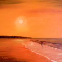 Buy canvas prints of Cadmium Beach, abstract painting by Peter Bolton, 2005.  by Peter Bolton