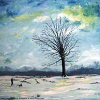Buy canvas prints of 'Winter'. Oil painting of Essex countryside in winter by Peter Bolton by Peter Bolton