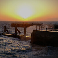 Buy canvas prints of Sunset at 'Gogs Berth' The Garrison, Shoeburyness, Essex, UK. by Peter Bolton