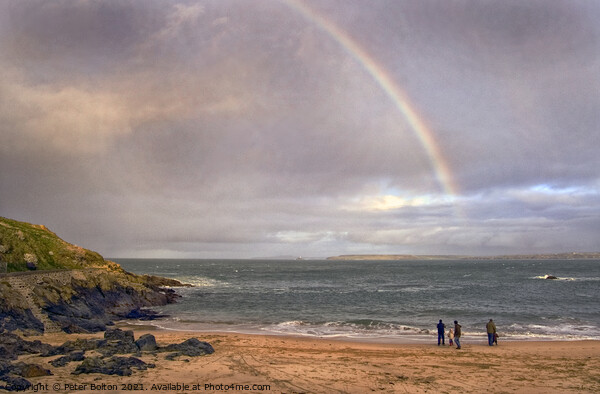 Porthgwidden Beach, St. Ives, Cornwall, UK. Picture Board by Peter Bolton