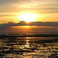 Buy canvas prints of Sunset over Southend Pier, Essex, UK. by Peter Bolton