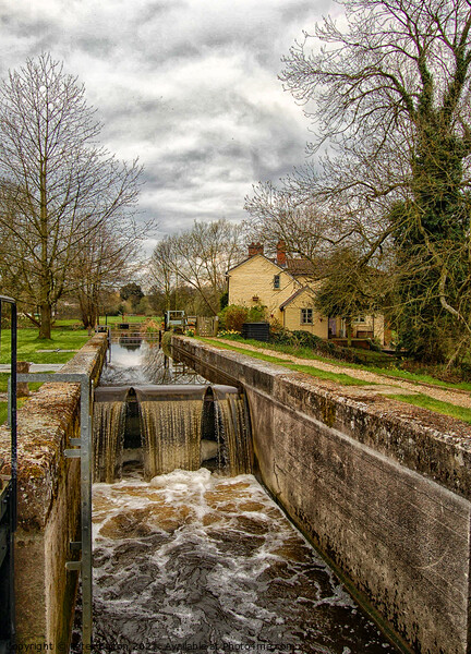 A view across a lock at Dedham, Suffolk, UK Picture Board by Peter Bolton