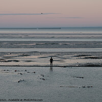Buy canvas prints of Performance art at East Beach, Shoeburyness, Essex,  by Peter Bolton