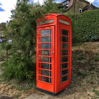 Buy canvas prints of Iconic Red Telephone Kiosk by Peter Bolton