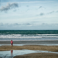Buy canvas prints of 'Im so small, the sea's so big. St.Ives, Cornwall, UK. by Peter Bolton