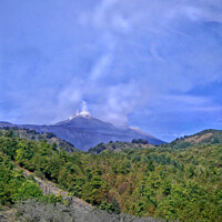 Buy canvas prints of Towards a smoking Mt. Etna, Sicily, Italy. by Peter Bolton