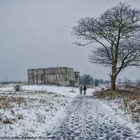Buy canvas prints of Winter scene at the Garrison, Shoeburyness, Essex, UK. by Peter Bolton