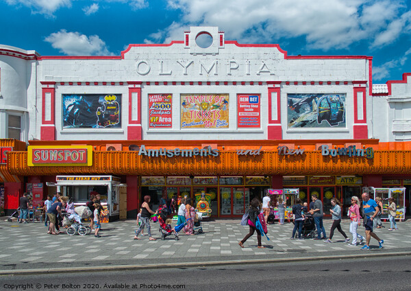 'The Olympia' victorian theatre now an seaside amusement arcade. Southend on Sea, Essex. Picture Board by Peter Bolton