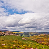 Buy canvas prints of View across Dartmoor near Buckfastleigh, Devon, UK. by Peter Bolton