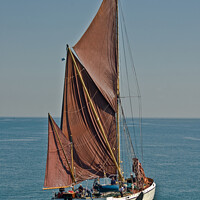 Buy canvas prints of Thames sailing barge 'Reminder' built between 1925-1930.  by Peter Bolton