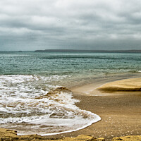 Buy canvas prints of Incoming tide at Porthminster Beach, St. Ives, Cornwall, UK by Peter Bolton