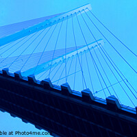 Buy canvas prints of Photo art abstract view of Queen Elizabeth Bridge, Dartford River Crossing.  by Peter Bolton
