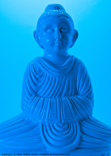 Abstract blue Buddha  Picture Board by Peter Bolton
