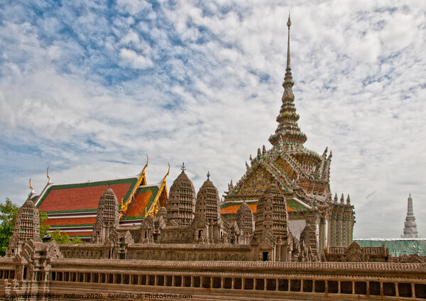 Temple buildings at The Grand Palace, Bangkok, Thailand. Picture Board by Peter Bolton