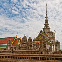 Buy canvas prints of Temple buildings at The Grand Palace, Bangkok, Thailand. by Peter Bolton