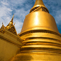 Buy canvas prints of Wat Saket Shrine in Bangkok old town, Thailand by Peter Bolton