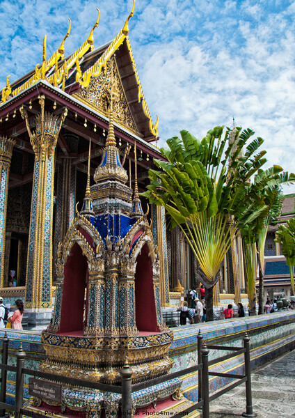 One of the many shrines at The Grand Palace, Bangkok, Thailand. Picture Board by Peter Bolton