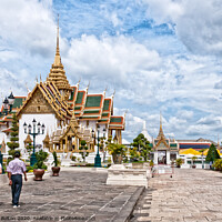 Buy canvas prints of A main thoroughfare at the Grand Palace in Bangkok, Thailand.  by Peter Bolton