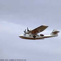 Buy canvas prints of Consolidated  PBY Catalina Flying Boat over Essex, UK. by Peter Bolton