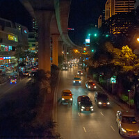 Buy canvas prints of Night view in central Bangkok by Peter Bolton