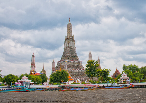 Wat Arun in Bangkok- Temple of Dawn. Thailand. Picture Board by Peter Bolton