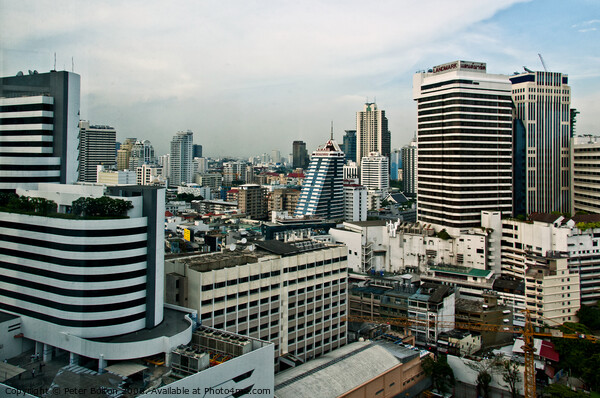 Cityscape of downtown Bangkok, Thailand. Picture Board by Peter Bolton