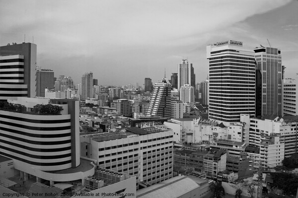 Cityscape of downtown Bangkok, Thailand. Picture Board by Peter Bolton