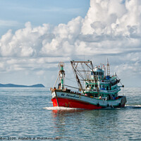 Buy canvas prints of Return to the harbour. Andaman, Thailand. by Peter Bolton