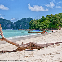 Buy canvas prints of Maya Beach, Phi Phi Island, Thailand by Peter Bolton