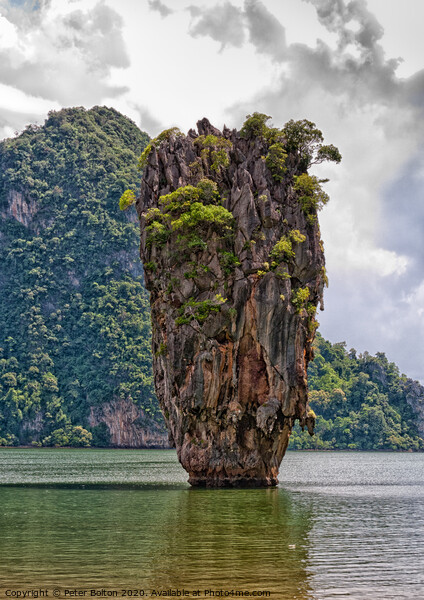 A limestone outcrop at Tapoo Island, Thailand. Picture Board by Peter Bolton