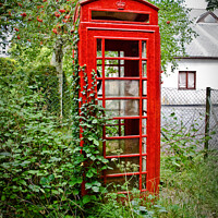 Buy canvas prints of An abandoned red telephone kiosk at Buckfastleigh, Devon, UK. by Peter Bolton