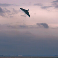 Buy canvas prints of Avro Vulcan Bomber at Southend on Sea, Essex. by Peter Bolton