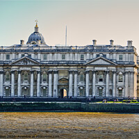 Buy canvas prints of Viewed from the Thames the right wing of the Old Royal Naval college, Greenwich. by Peter Bolton