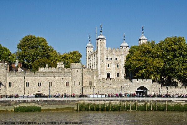Tower of London from the river Thames, London, UK. Picture Board by Peter Bolton
