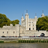 Buy canvas prints of Tower of London from the river Thames, London, UK. by Peter Bolton