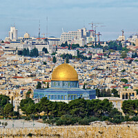 Buy canvas prints of City of Jerusalem from one of the surrounding hills, Israel. by Peter Bolton